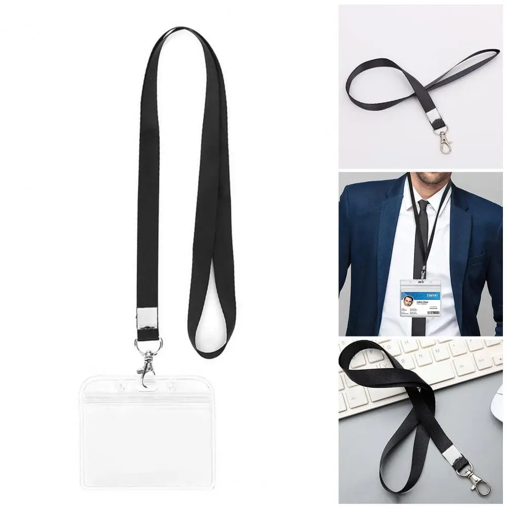 High-quality Card Holder Lanyard Set Waterproof Id Card Holder with Lanyard Lightweight Badge Holder for Office Easy-to-wear