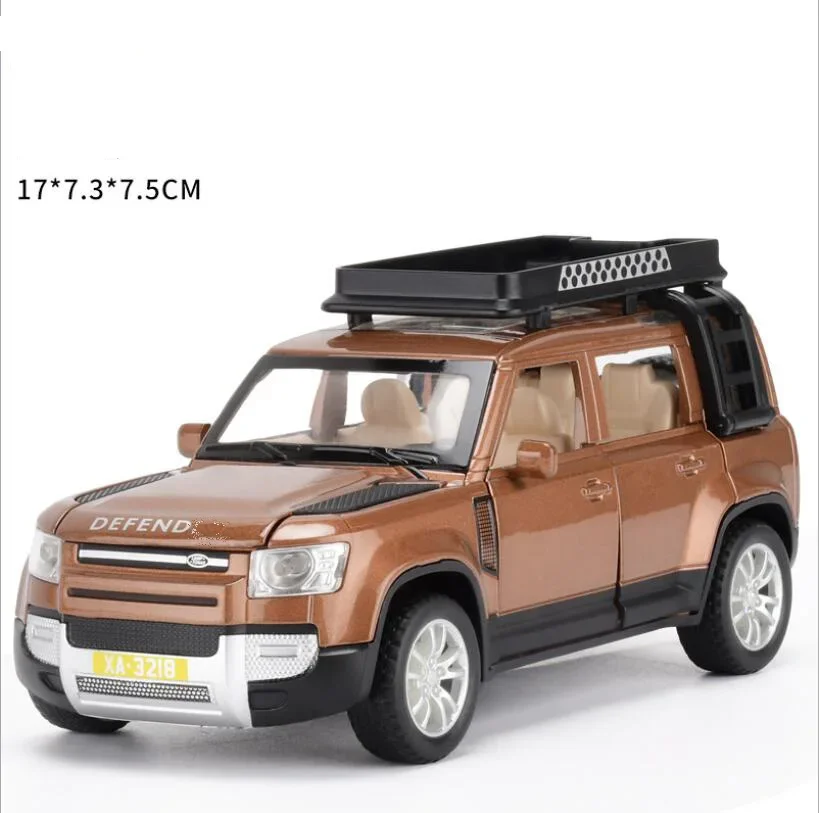 1:32 Land Rover DEFENDER tout-terrain alliage modèle de voiture son lumière enfant jouet retirer jouet voiture Collection décoration mode Orname