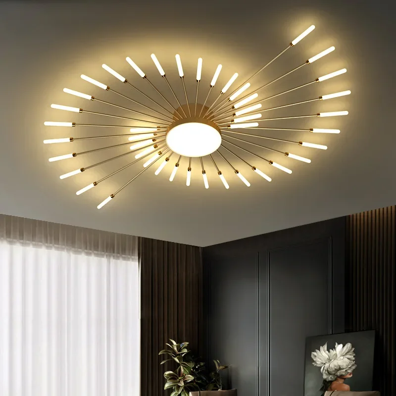 

LED Chandeliers Lighting for Living Room Ceiling Lights Creative Nordic Led Fireworks Lights Atmosphere Bedroom Dining Room Lamp