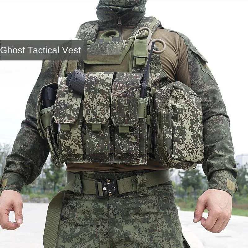 Tactical Vest CS Wargame Airsoft Paintball MOLLE CIRAS Combat Vest CIRAS Tactical Vest With Triple Magazine Pouch ACU/WOODLAND