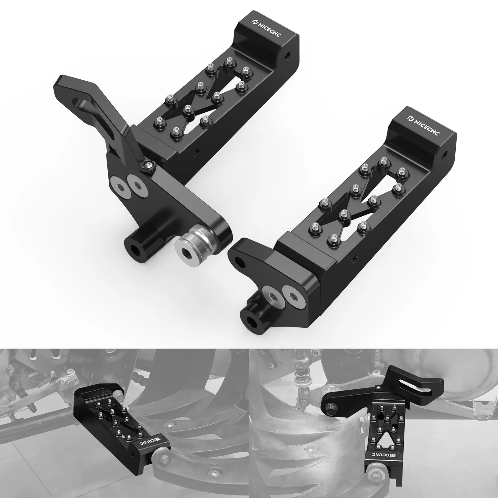 

Quad Footrest Foot Pegs Stand For Yamaha Raptor 700 Raptor 700R 2013-2023 SE Aluminum Alloy ATV Foot Protector