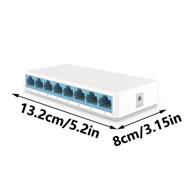 B03C Compactamente 8Port Ethernet Splitter Ethernet Switches para conectividade perfeitamente