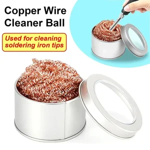 Coppered Wire Cleaning Ball Iron Nibs Soldering Waste Absorption Iron Nib Cleaner De-Soldering Steel Wire Ball