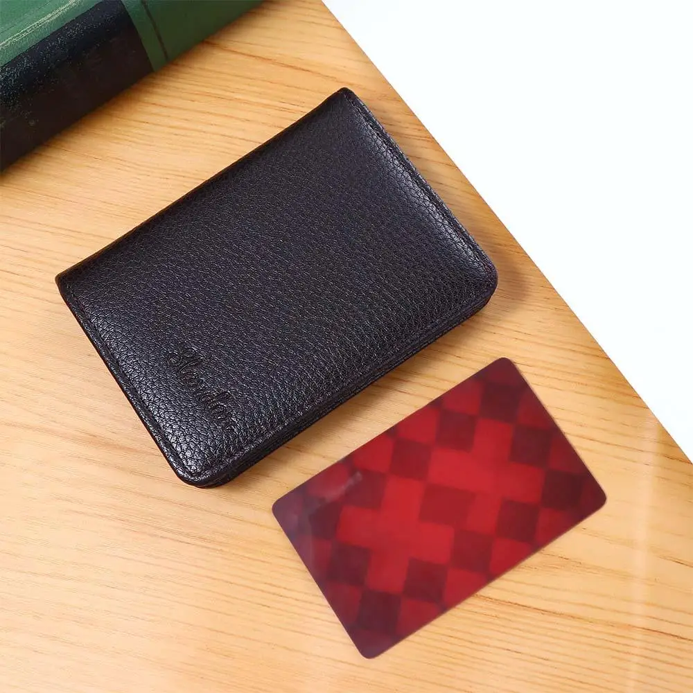 

Модная сумка для кредитных карт с несколькими отделениями, мини-кошелек из искусственной кожи, мужской кошелек, кошелек для монет, чехол для удостоверения личности, держатель для визитных карточек