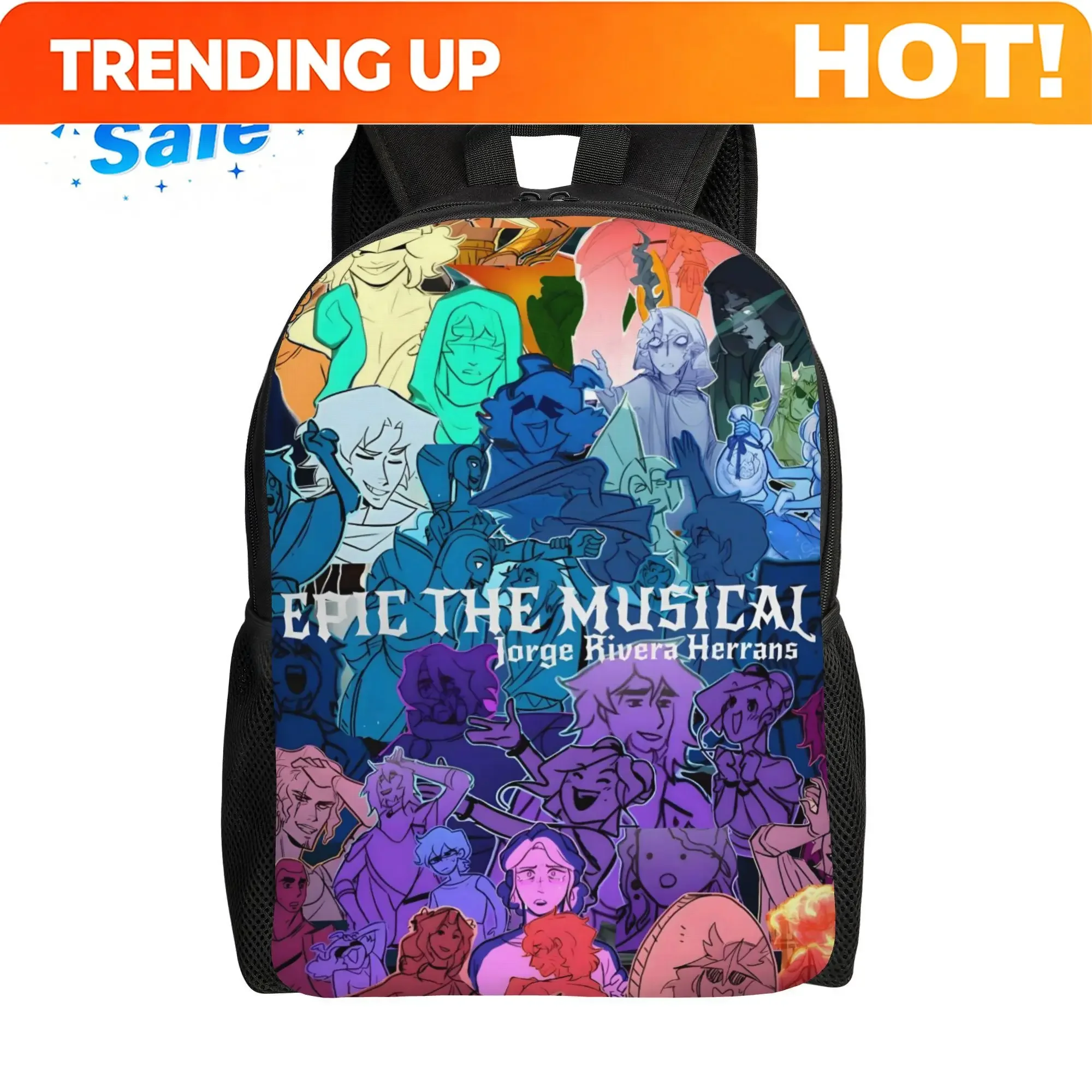 Custom Bag Epic The Musical Casual Everyday Backpack Featuring A Single Main Compartment, Perfect For School, Leisurely Strolls,