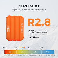 FLEXTAILGEAR ZERO SEAT - Ultralight Inflatable Travel Cushion with 2.8 R-Value, Portable Seat Cushion with Carrying Bag