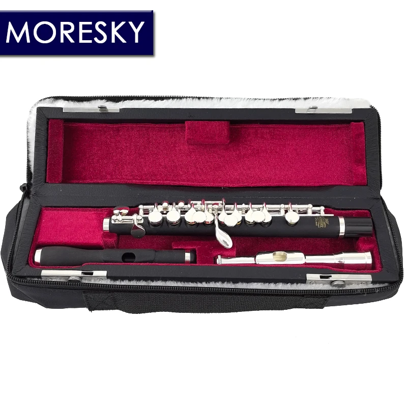 MORESKY  Piccolo C Key Cupronickel Half-size Flute Silver Plated Body Material  ABS Resin MPC-865