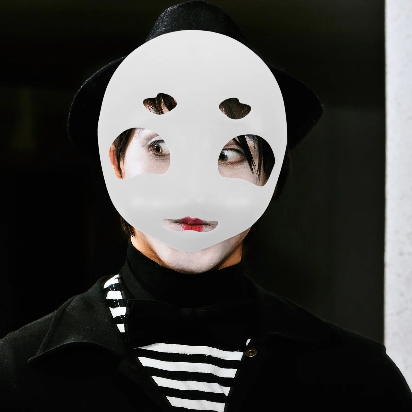 DIY 퍼슈트 헤드 베이스 마스크 3D 프린팅 페인트 가능한 동물 코스프레 해골 마스크 성인 및 어린이용 가벼운 풀 헤드 블랭크 파티용