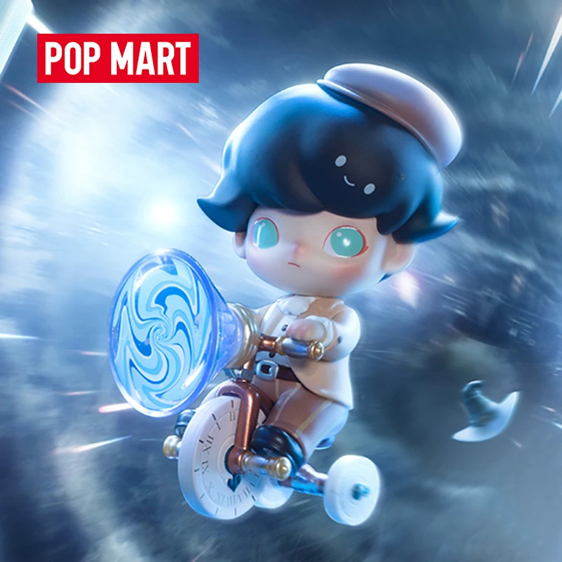 POP MART Dimoo Time Roaming Series Anime Action Figure Guess Bag Ornament Figurines Home Decor Desktop Dolls Model Girls Gift