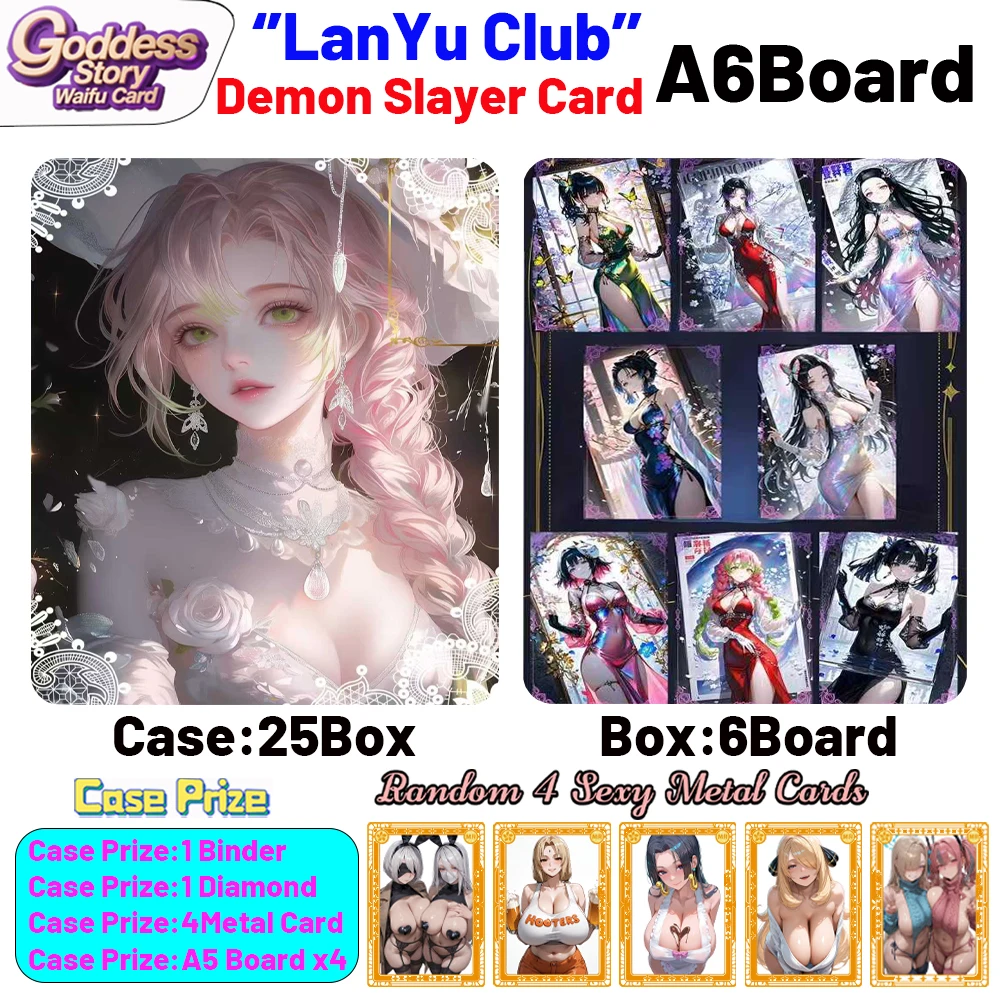 New''LanYu''Club Demon Slayer Placas de tamanho A6 Cartões Demon Slayer Tanjirou Kamado Nezuko Cartões de coleção de personagens Anime presentes