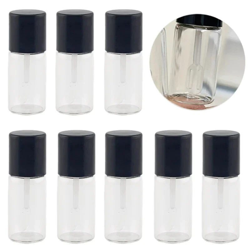 2/peças mini garrafa de vidro com espátula 3/4ml garrafas vazias recarregáveis para base líquida loção corretivo suprimentos de viagem