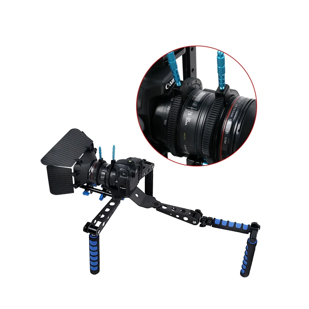 Mcoplus 5 peças de foco com zoom ajustável, alavanca de escala com anel de engrenagem para lente de câmera Canon Nikon Sony