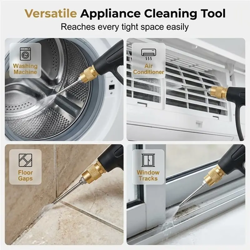 【HOUSEHOLD GOODS】8 Pack High Pressure Washer Nozzle Kit For Washing Machine & Ac Cleaning Pressure Washer Wand Extension Nozzle
