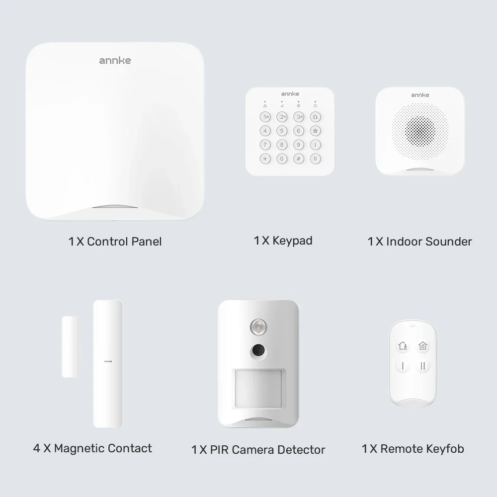 ANNKE AX Home Smart Home Security نظام إنذار ضد السرقة اللاسلكي باب الاتصال PIR الاستشعار صفارة الإنذار لأمن إنذار المنزل #1