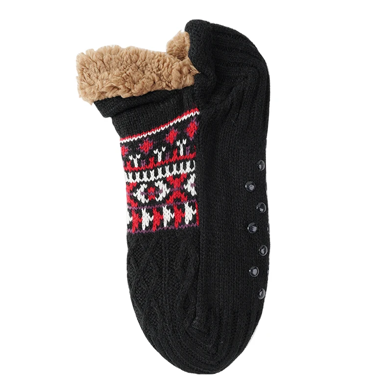 Dames Heren Herfst- en wintervloersokken Antislip yogasokken Slaaptapijt Enkelsok Thuis Warme sneeuwsok - afbeelding 2