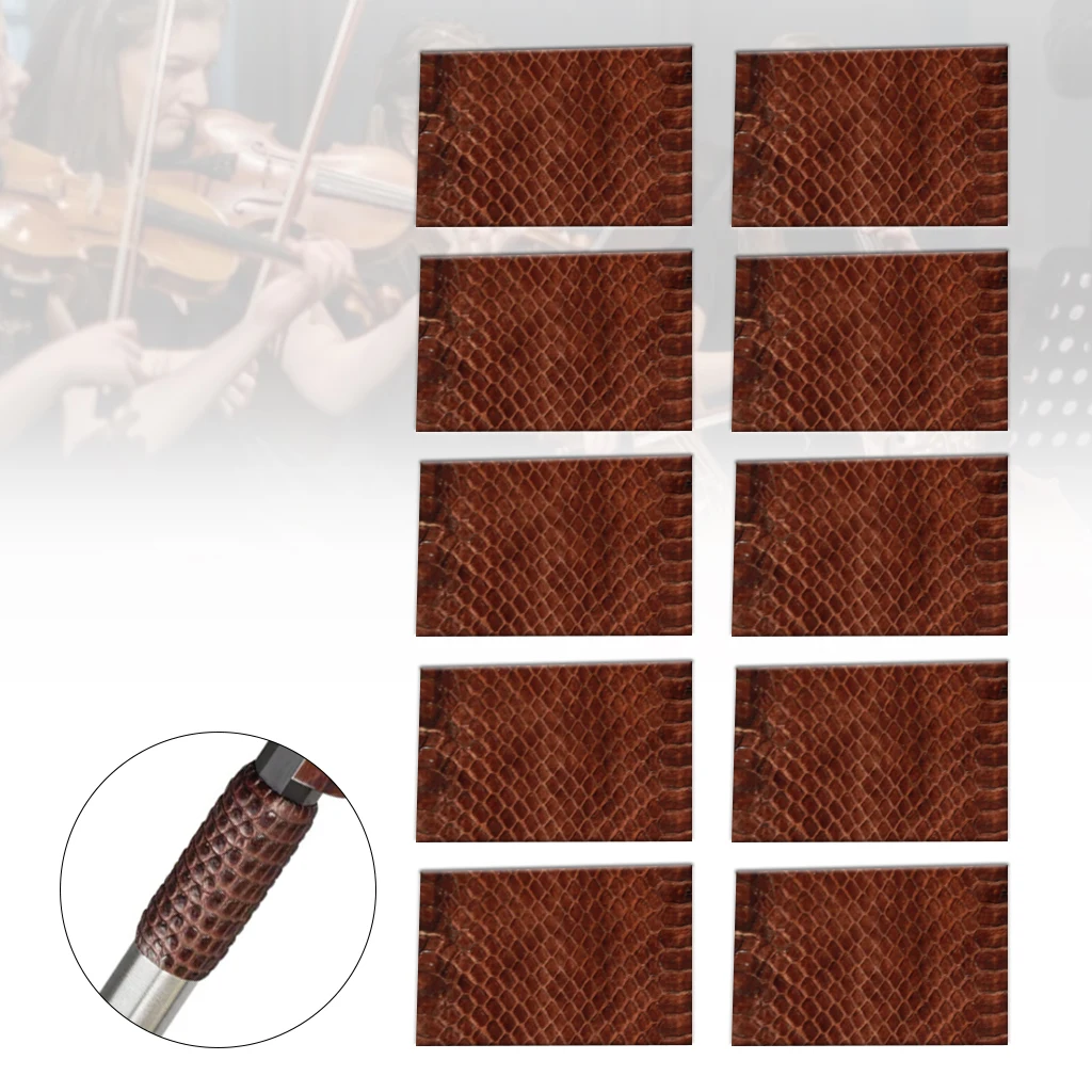 10PCS Violin Bow Leather Skin Thumb Leather For Fiddle Cello Bow Skin Wrap Leather Double Bass Acro Replacement For Bow Making