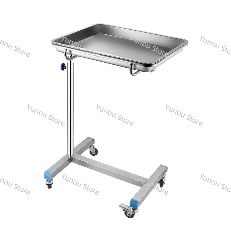 304 Stainless Steel Adjustable Height Operating Table Mayo Hospital Handcart