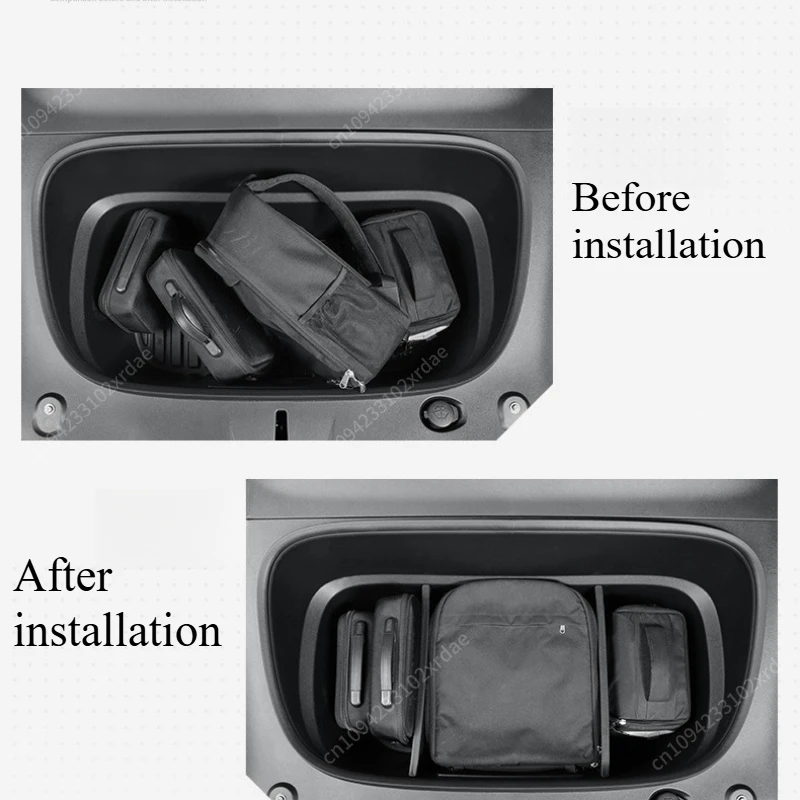 For Tesla Model Y Juniper Front Trunk Cover Roller Curtain Trunk Partition Organizer Divider Baffle Cargo Cover Protector Board