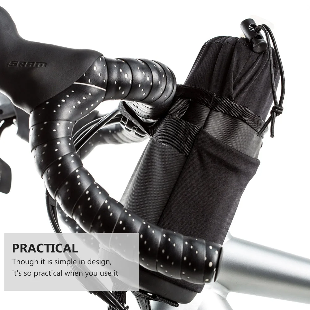

Bottle Pouch for Bike Strong Fabric Handlebar Mounted Bag Ideal for Water Bottle Storage Outdoor Adventure Rider Gift