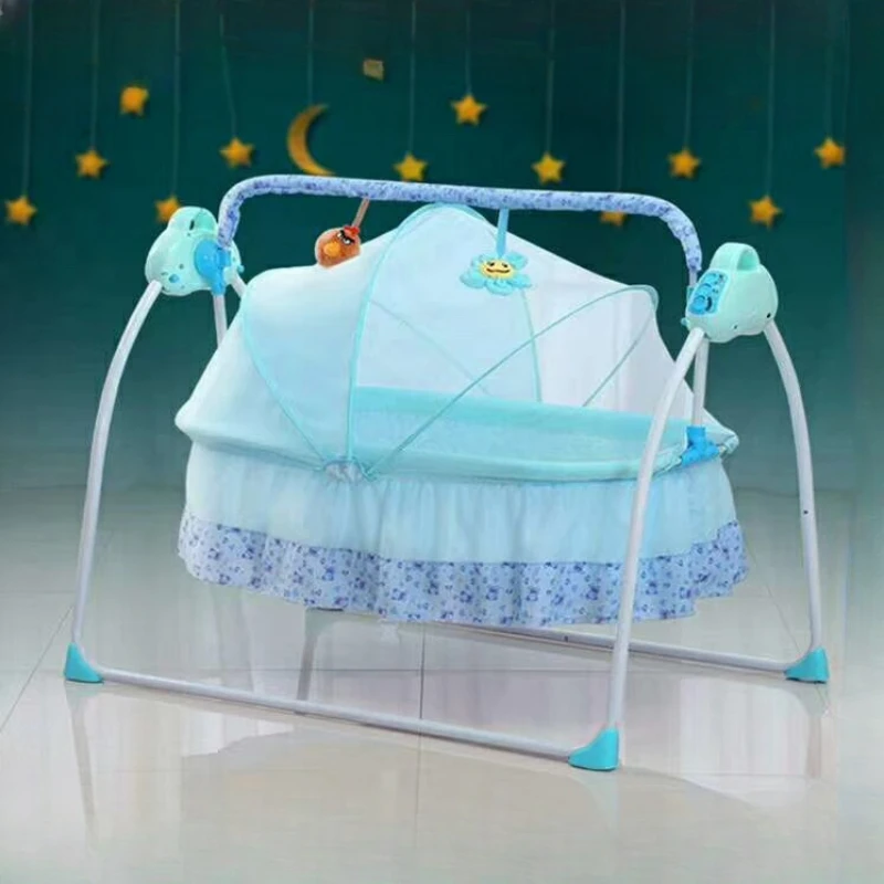 Inteligente elétrica Baby Cradle Bed, Cadeira de balanço dobrável, Berço Cesta