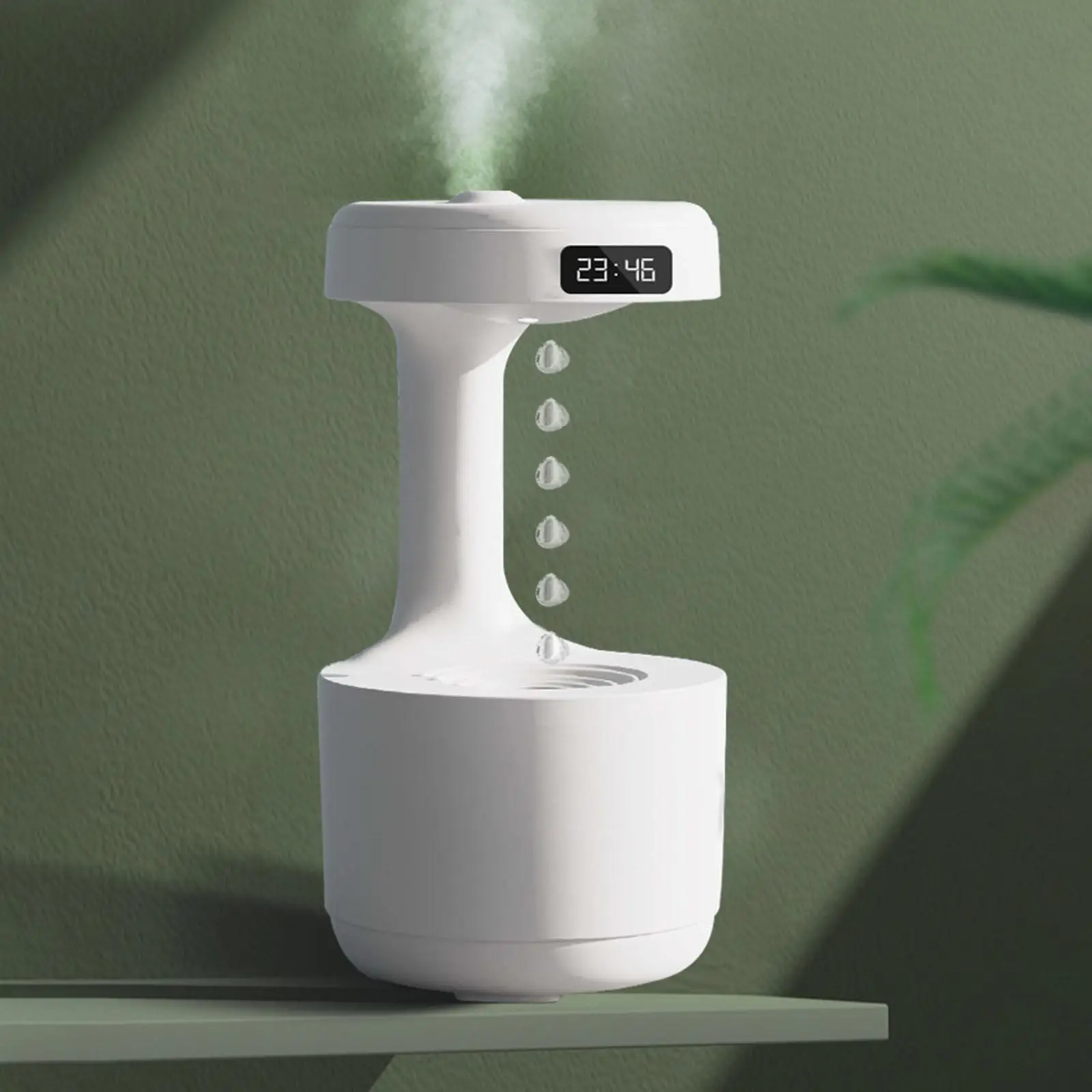 Portable Air Humidifier with Antigravity Water Droplet for Bedroom Home Yoga