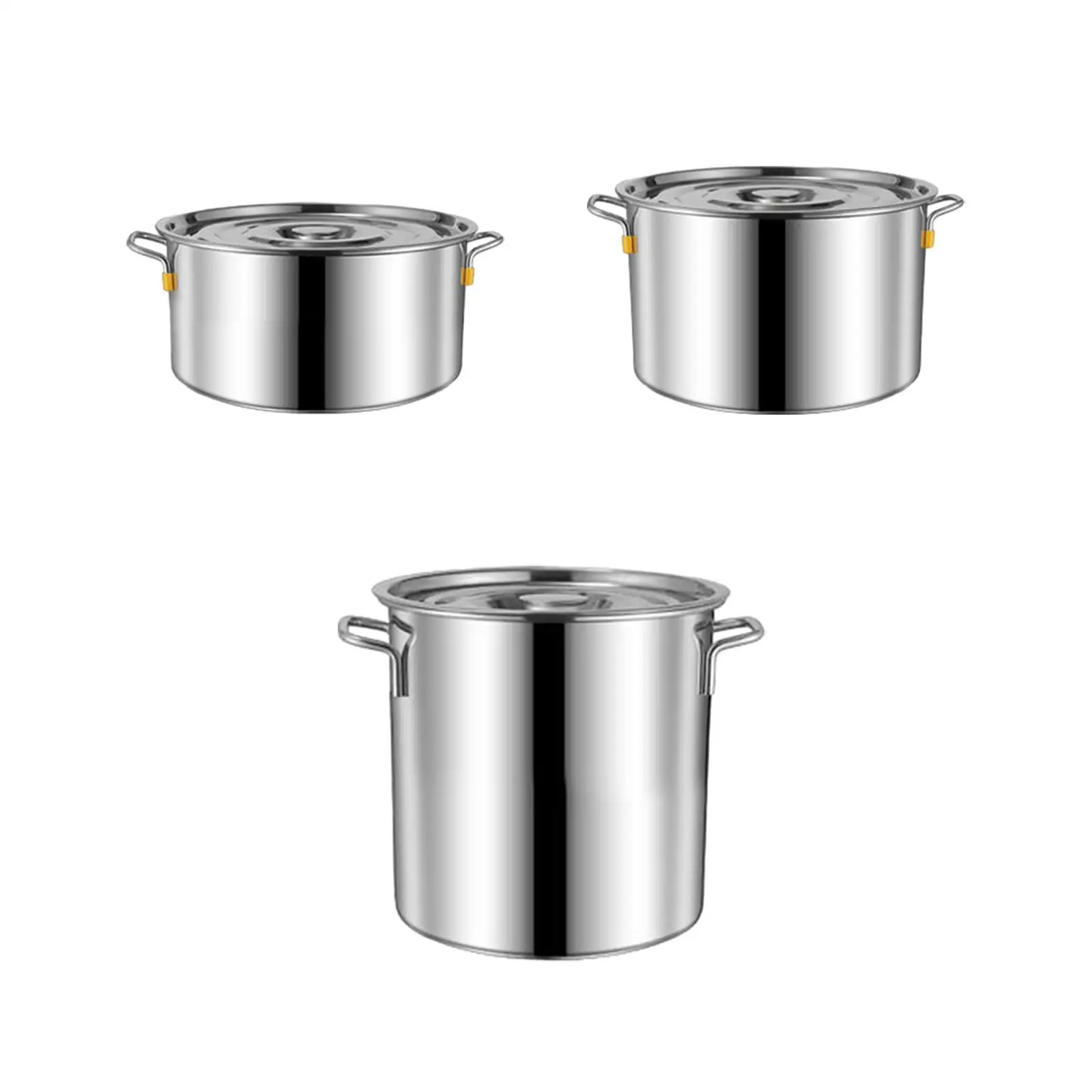 Cater Stew Soup Boiling Pan Suitable for All Stoves Easy to Cleaning Composite Bottom Stockpot for Hotel Household Canteens