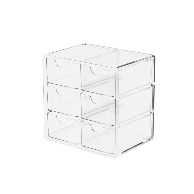 Transparent Drawer Storage Box Large Capacity Table Cosmetic Sundries Sorting Box Simple Office Stationery Multilayer Organizer