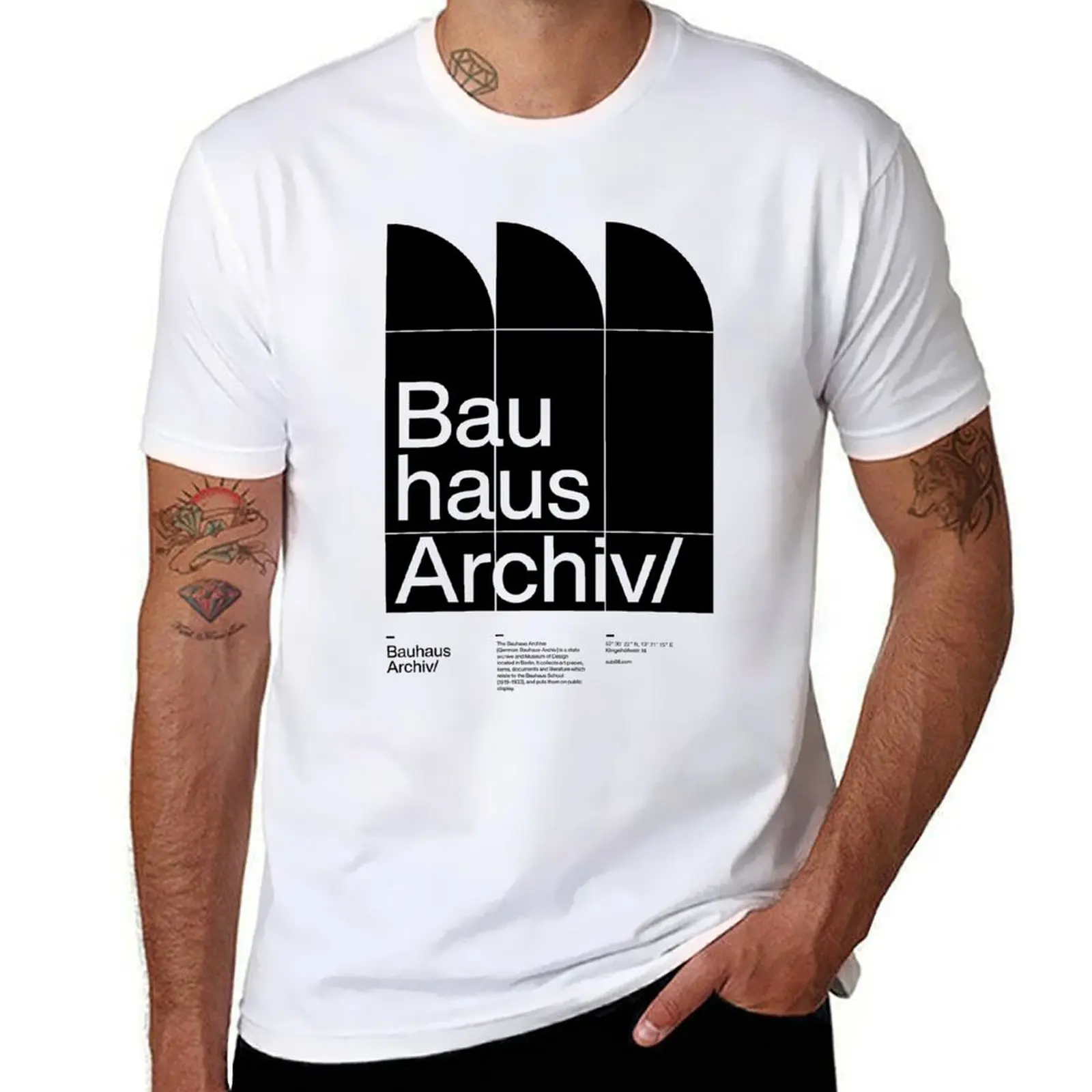 

Bauhaus Archiv T-Shirt t shirt man plain t shirts for man graphic funny t shirt man cotton T-Shirt