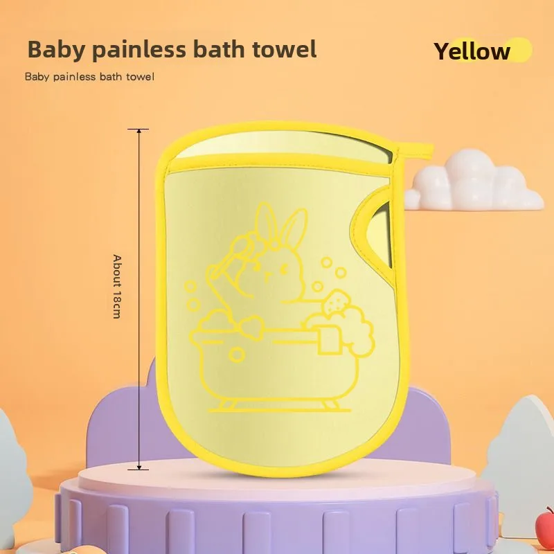 2 PCS New Cute Rabbit Children's Bath Scrub Towel, Gentle on Baby's Skin, Enlarged and Thickened Mud Scrub Bath Towel