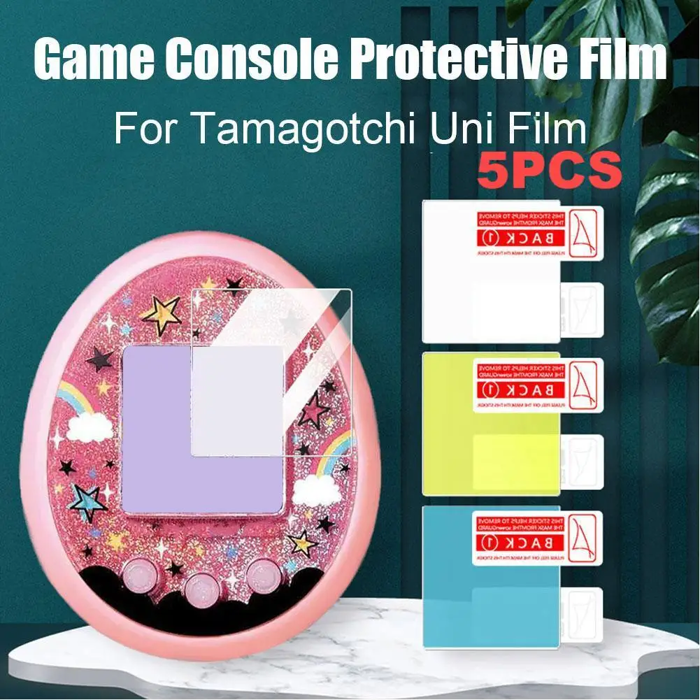 For Tamagotchi Uni Game Console Screen Protector High Definition Anti-Scratch Game Console Protective Film Accessories 5pcs