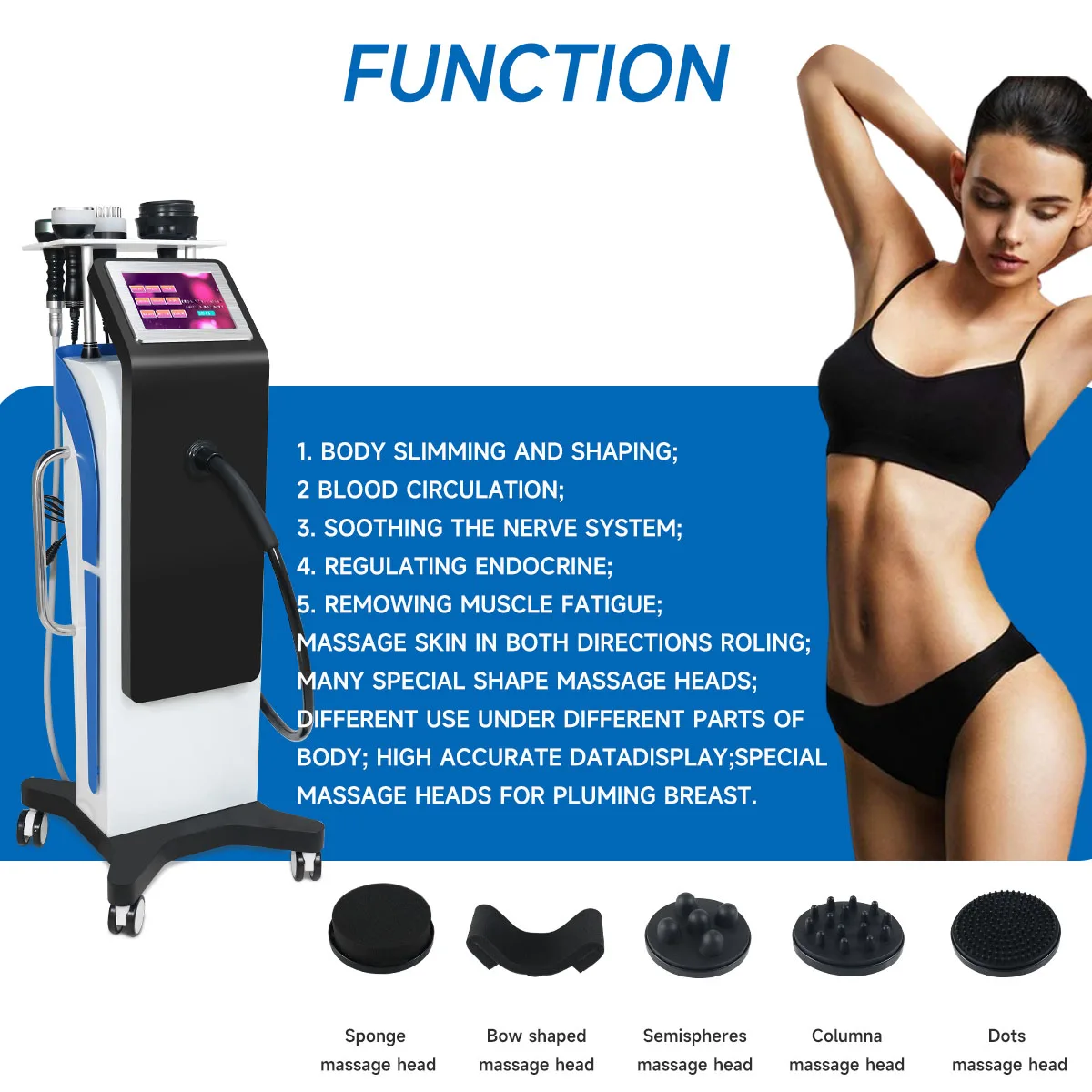 

Professional 4-in-1 G9 Bio Brush Vacuum Heating Massager 40k G8 Cellulite Massager Body Slimming Vibration Machine