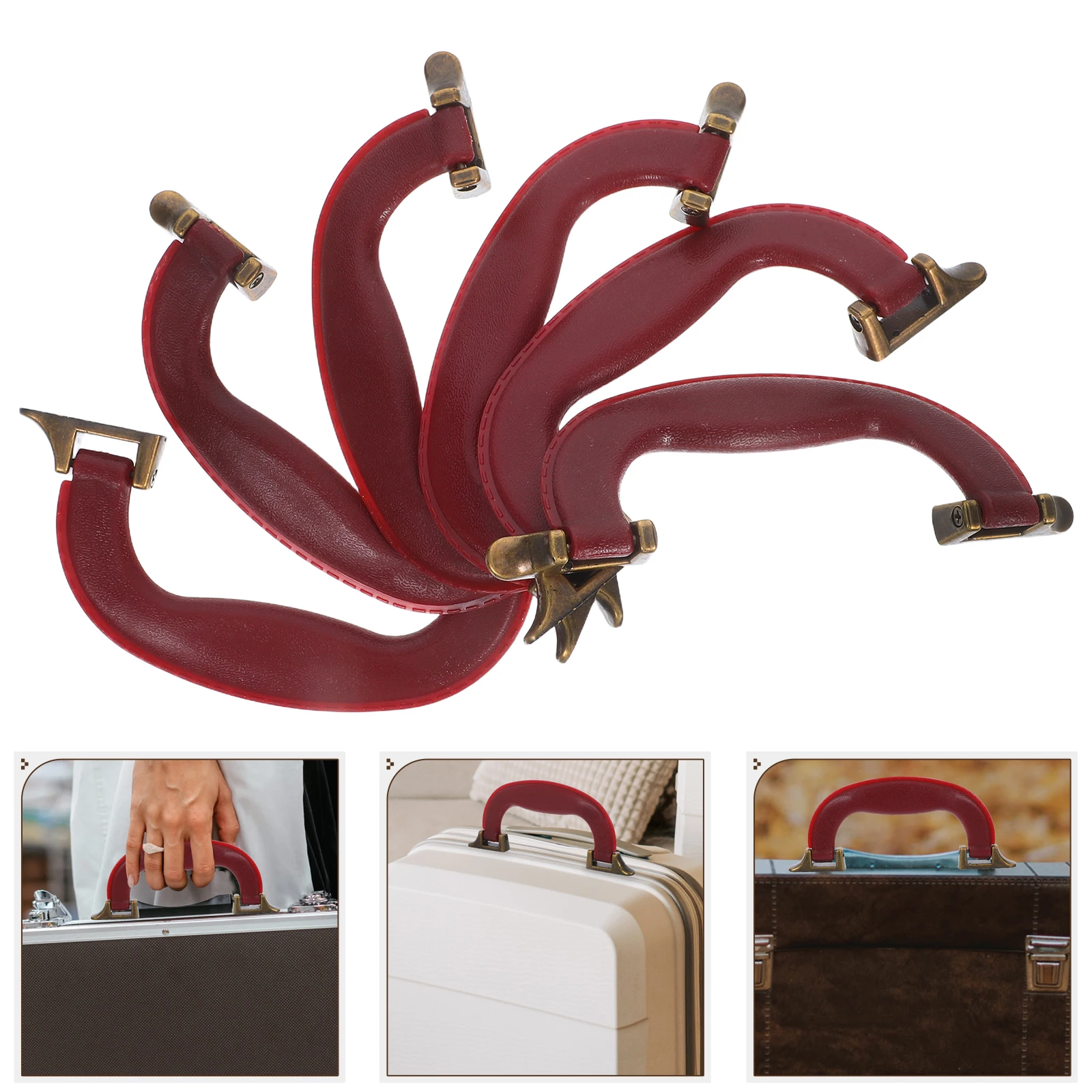 

6 Pcs Bag Handle Grip Replacement for Suitcase Packing Box Luggage Diy Handles Plastic Purse Handbag Travel