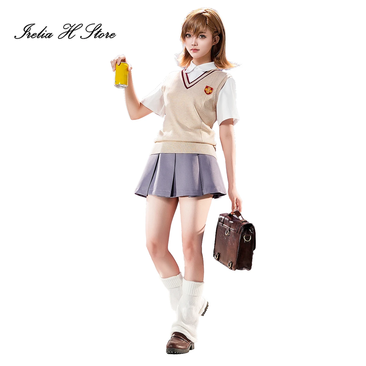 Irelia H Store Anime Cos Misaka Mikoto Cosplay Costumes Misaka Mikoto JK School Uniform Dress Halloween Costumes