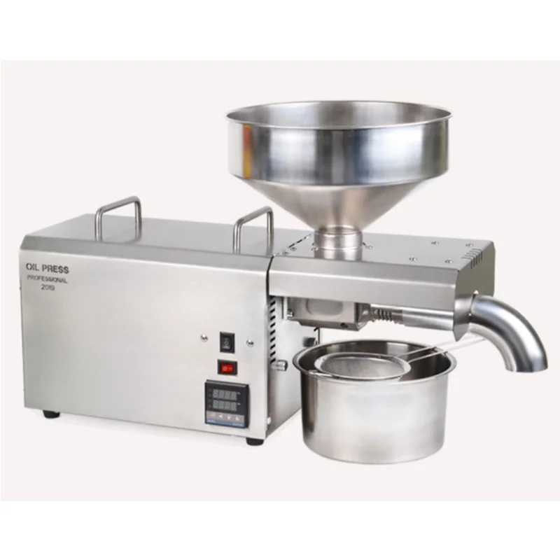 220V/110V S8 Oil Press Machine 1500W Electric Oil Extractor Machine Stainless Steel Oil Presser with High Pressing Speed