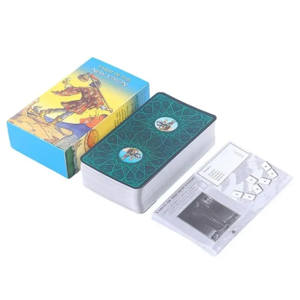 10.3*6cm Tarot of New Vision Deck Laser Edition with Guidebook for Beginners