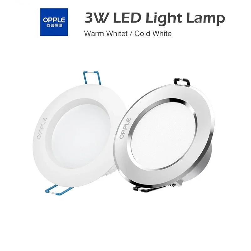 opple round recessed led downlight lampada branca quente e fria bulbo do quarto cozinha interior iluminacao local 3w 120 graus 01