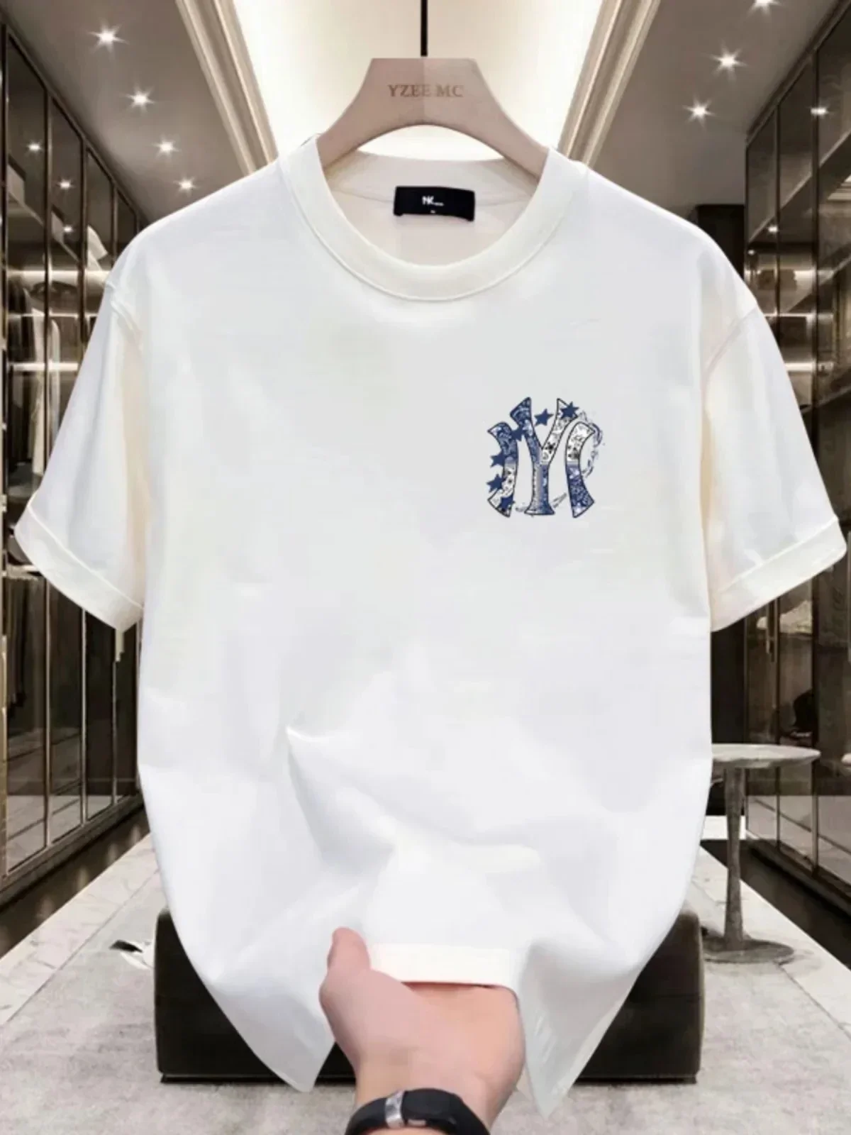 Summer high quality male street Hara Sukawa word fashion printed T-shirt 100% cotton leisure outdoor loose round neck T-shirt image 2