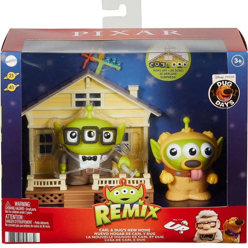 

Original Disney Toy Story 4 Pixar Alien Remix Carl & Dug's New Home Toy Model Anime Figures Model Collectible Ornaments Gifts