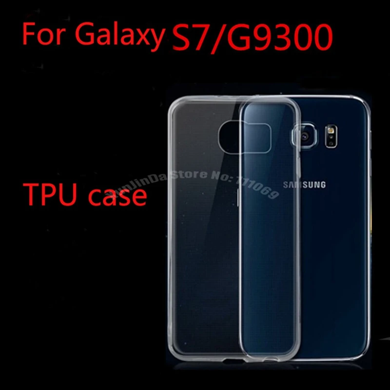 100x DHL Free S7/S7 edge Clear Case 0.5MM Soft TPU Cover For Samsung Galaxy S7 G9300 / S7 edge Transparent Back Capa Rubber Case