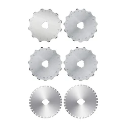 45Mm Crochet Edge Rotary Cutter Blades, Skip-Stitch Rotary Blades, Perforating Rotary Replacement Blade, Pack Of 6 Easy Install