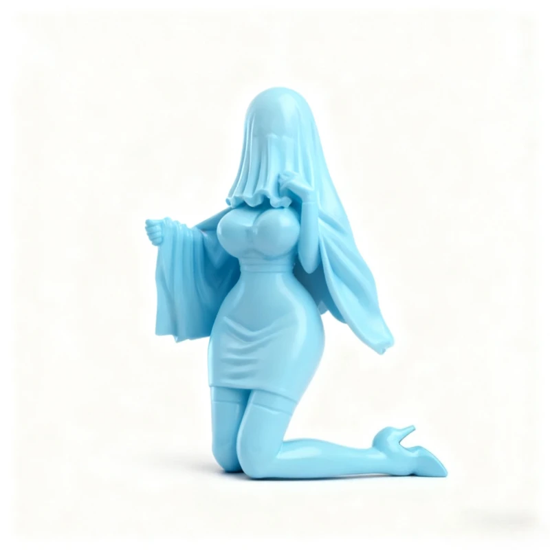 Kniende Geisterlehrer-Statue, Gruselige Deko-Figur, Schreibtisch-Ornament für Büro, Halloween-Party, Einzigartiges Geschenk