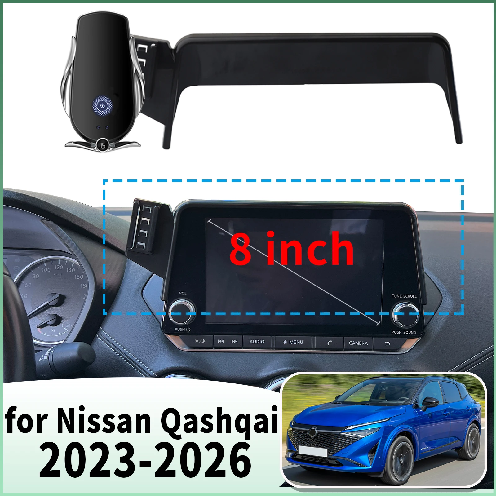 

fit for Nissan Qashqai 2023 2024 2025 2026 8inch Specific Dashboard Navigation Phone Holder Mount Design Car​​ accessoires