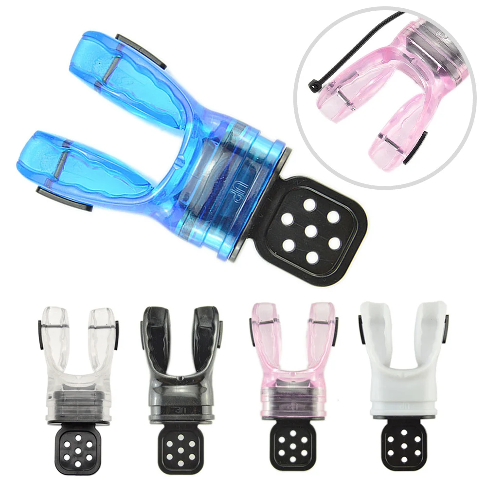 2pcs Diving Mouthpiece 5x7cm Secondary Head Breathing Tube Thermoplastic Silicone Mouthpiece Diving Moldable Bite Regulator