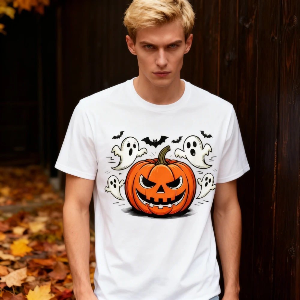 

Хэллоуин Тыква Приветствие Призраки Бу Забавные Мужчины Женщины Футболка Образец Сезон Рубашка Унисекс Хэллоуин Фестивальные Костюмы С Принтом