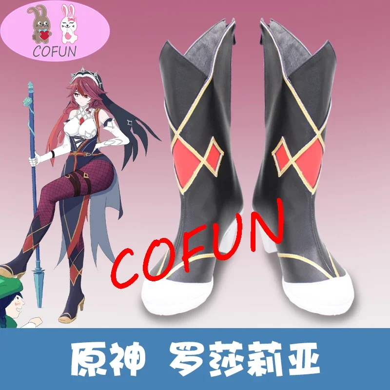 Rosaria Cosplay Shoes Genshin Impact Cosplay Mondstadt Sister Women's Prop Shoes Carnival Boots Cosplay Prop Custom Made