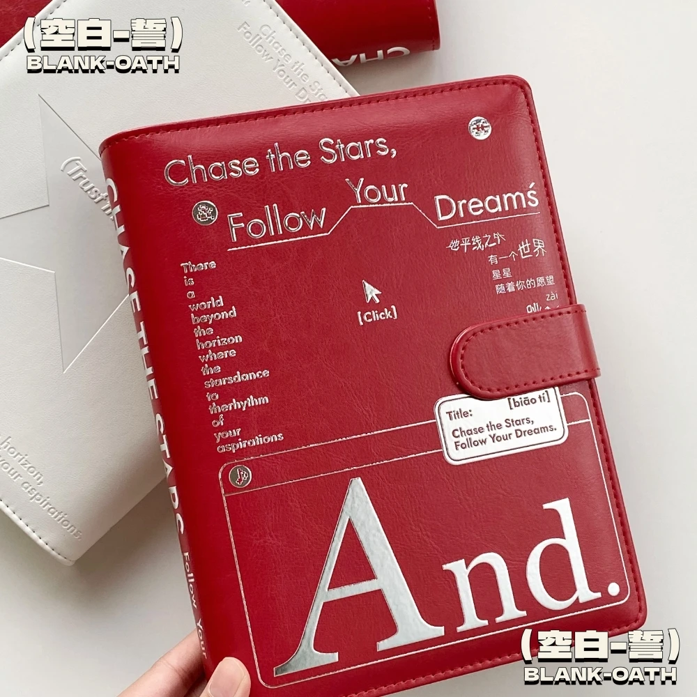 

Passion Red A4/A5 PU Leather Photo Album for Small Cards, Magazines, Polaroids Idol Collector's Storage for K-Pop Fans