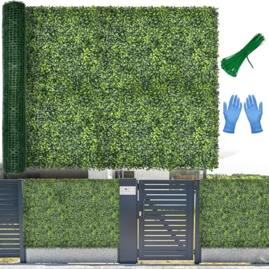 

Artificial Boxwood Roll Panel Backdrop: 72"X144" UV-Anti Greenery Faux Grass Wall Hedge for Indoor Outdoor Green Decor