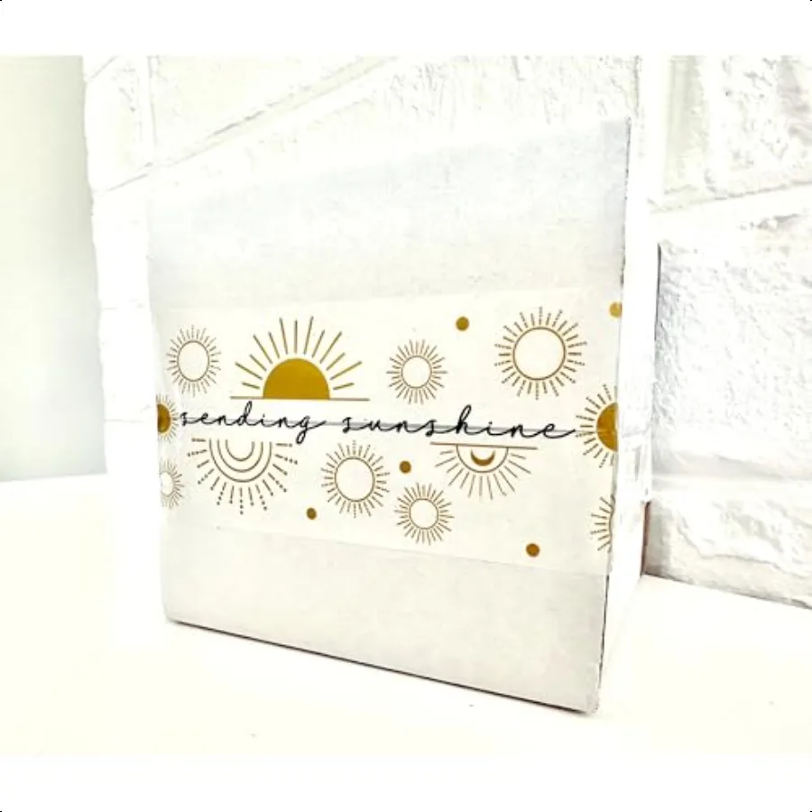 Mailed It Designer Sending Sunshine Packing Tape Cute Packaging Tape for Small Busin Shipping Bulk Roll 2 x 330 Ft