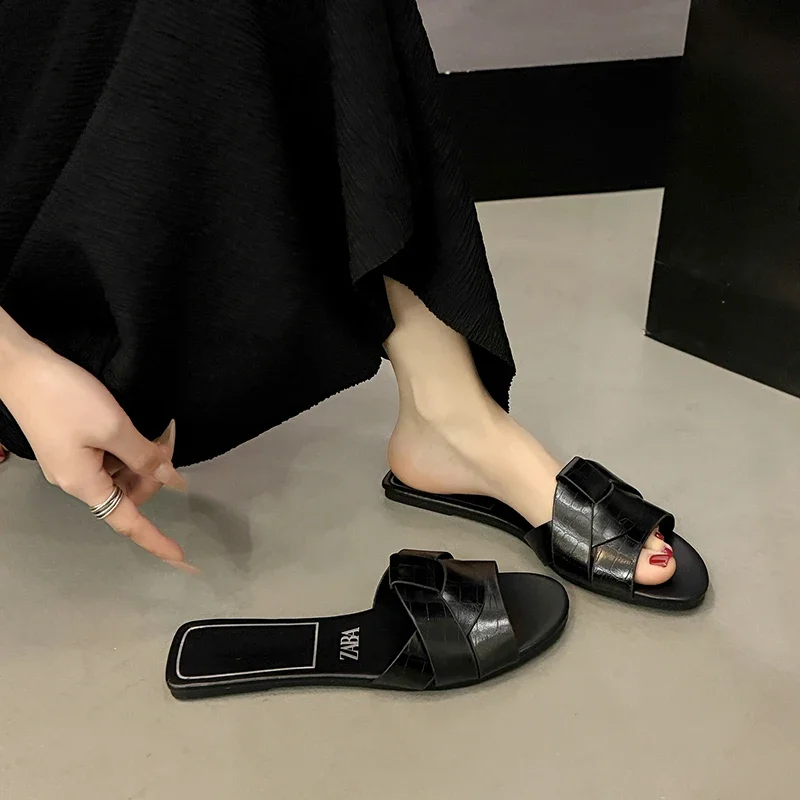 Neue Sommer-Designer-Damen-Hausschuhe in Unifarben, Modische Pantoffeln, Zapatos De Mujer, Damenschuhe, Hausschuhe für Damen, Damenschuhe – Detail 19