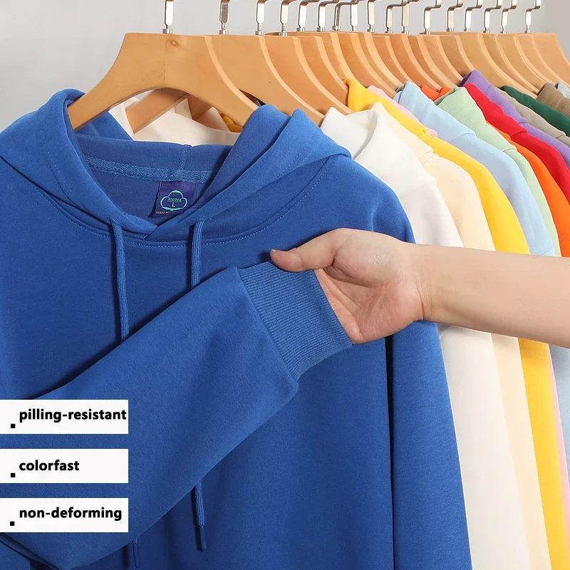 تخصيص 60% قلنسوة من القطن الرجال موضة كم طويل بلوزات النساء شخصية مطبوعة الشارع الشهير هودي البلوفرات سوداديراس #3